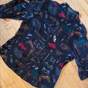 🐴Ralph Lauren Black and Red Casual Button Down Shirt🐴